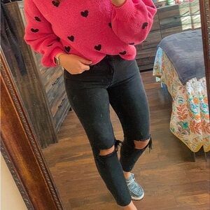 Pink Heart Sweater
